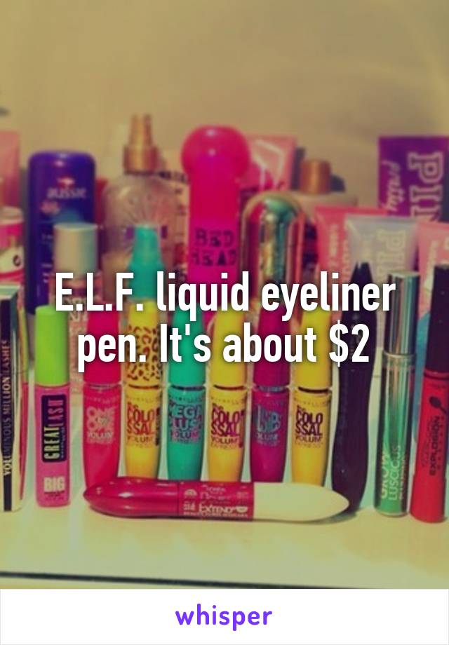 E.L.F. liquid eyeliner pen. It's about $2