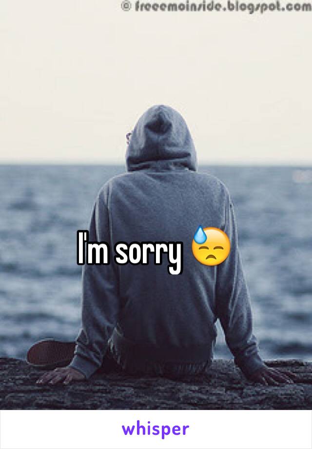 I'm sorry 😓
