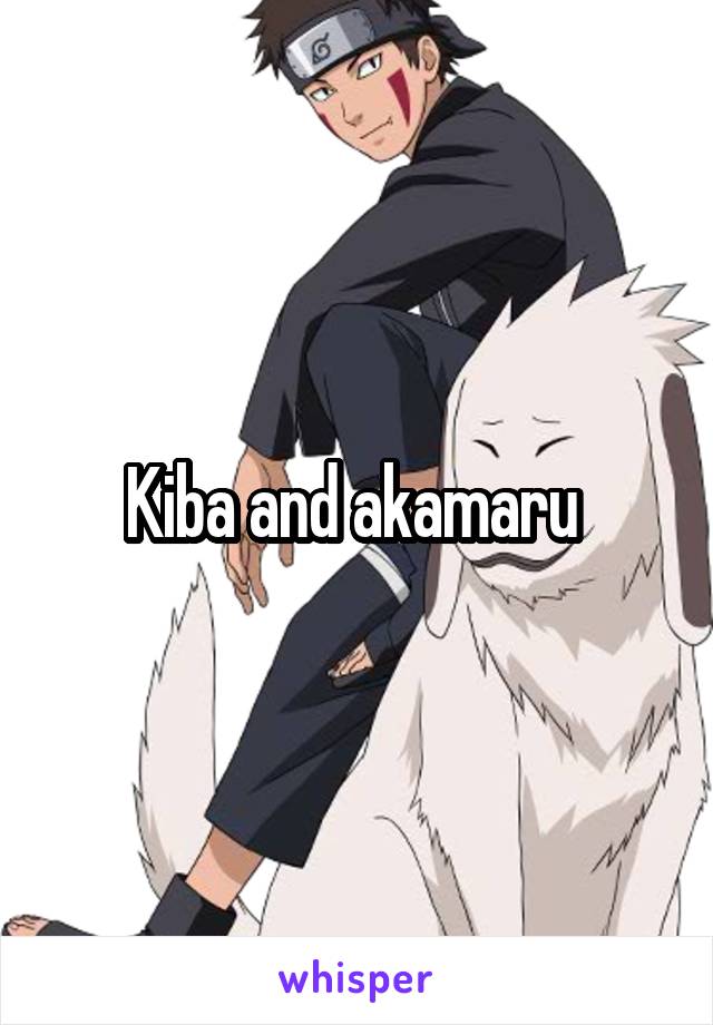 Kiba and akamaru 