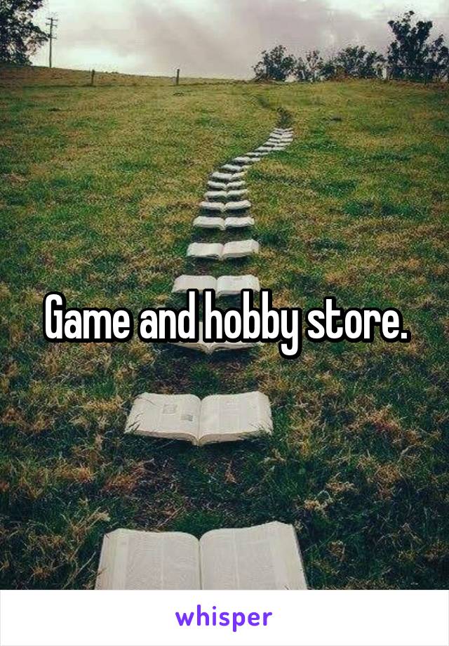 Game and hobby store.