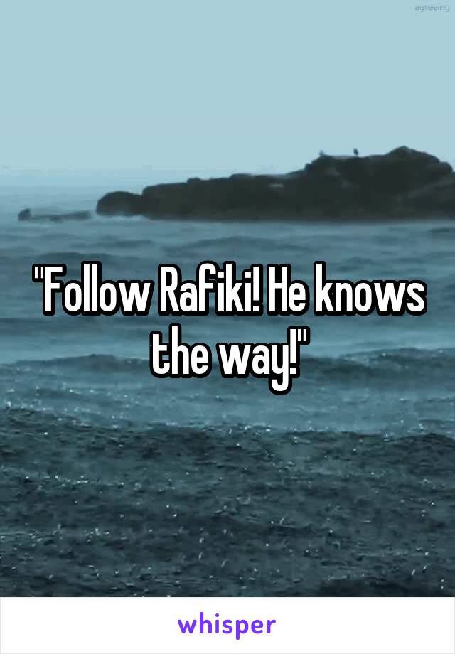 "Follow Rafiki! He knows the way!"