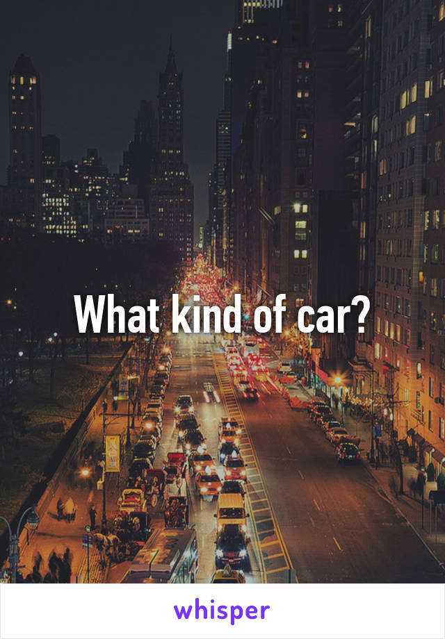 What kind of car?