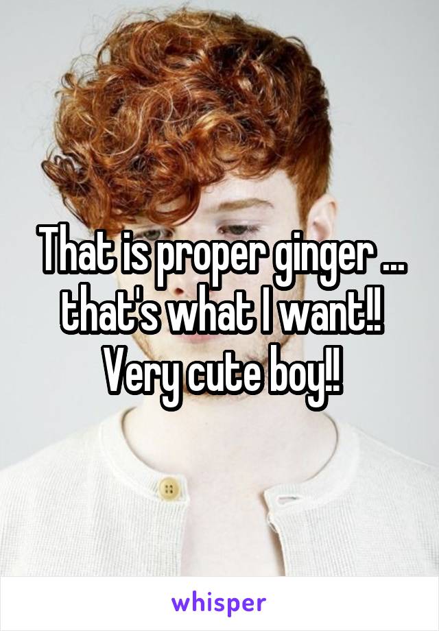 That is proper ginger ... that's what I want!!
Very cute boy!!