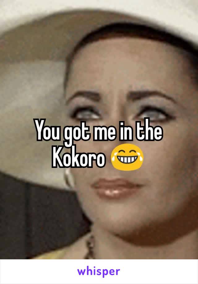 You got me in the Kokoro 😂