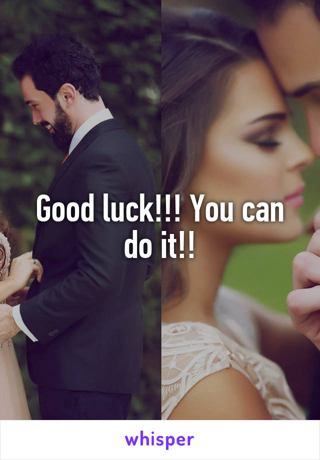Good luck!!! You can do it!!