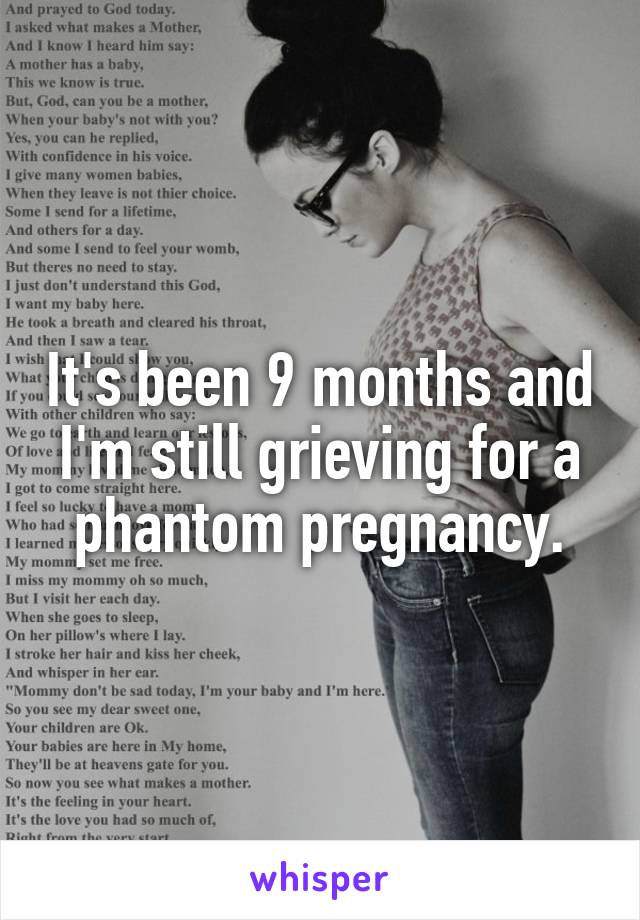 It's been 9 months and I'm still grieving for a phantom pregnancy.
