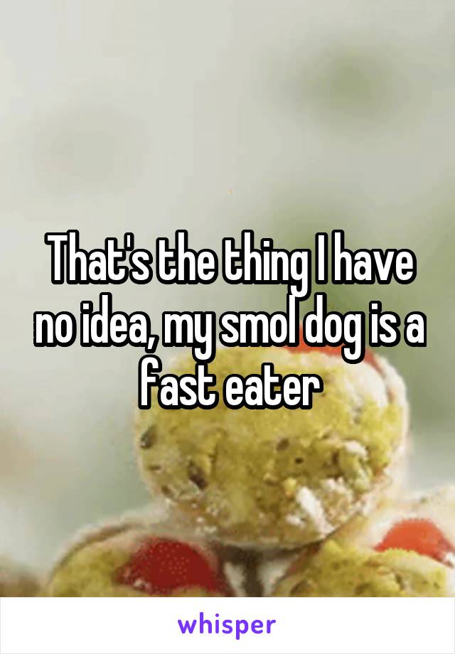 That's the thing I have no idea, my smol dog is a fast eater