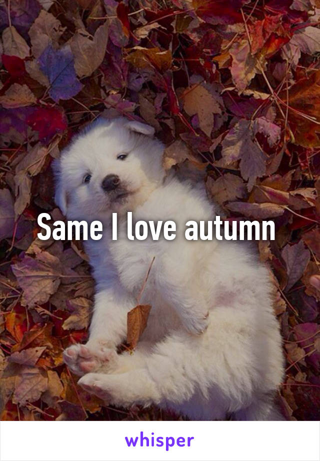 Same I love autumn 