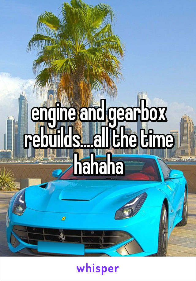 engine and gearbox rebuilds....all the time hahaha