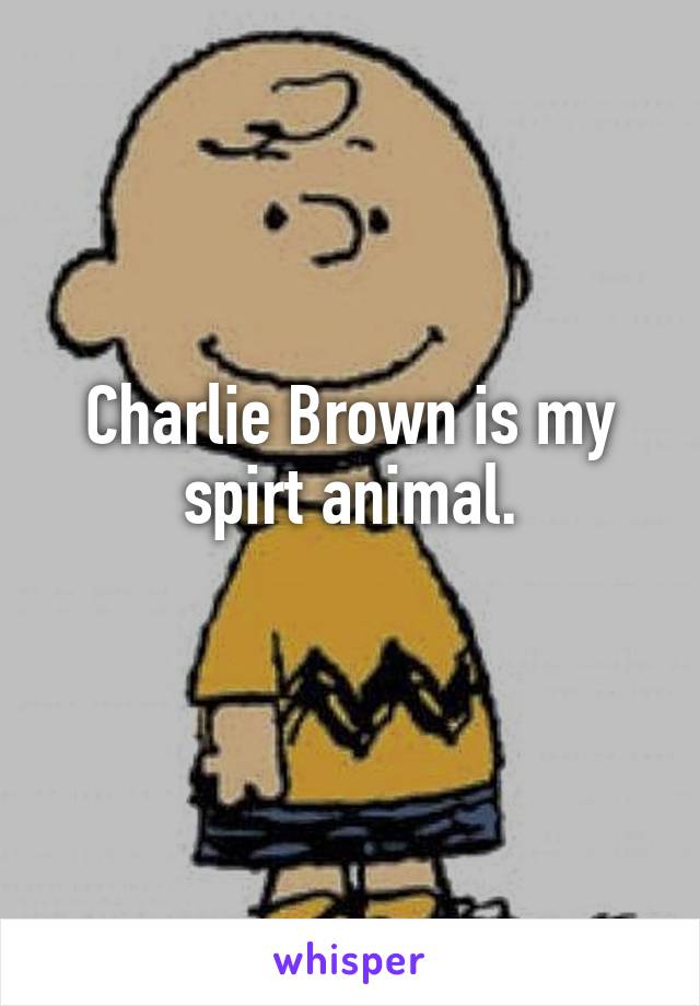 Charlie Brown is my spirt animal.
