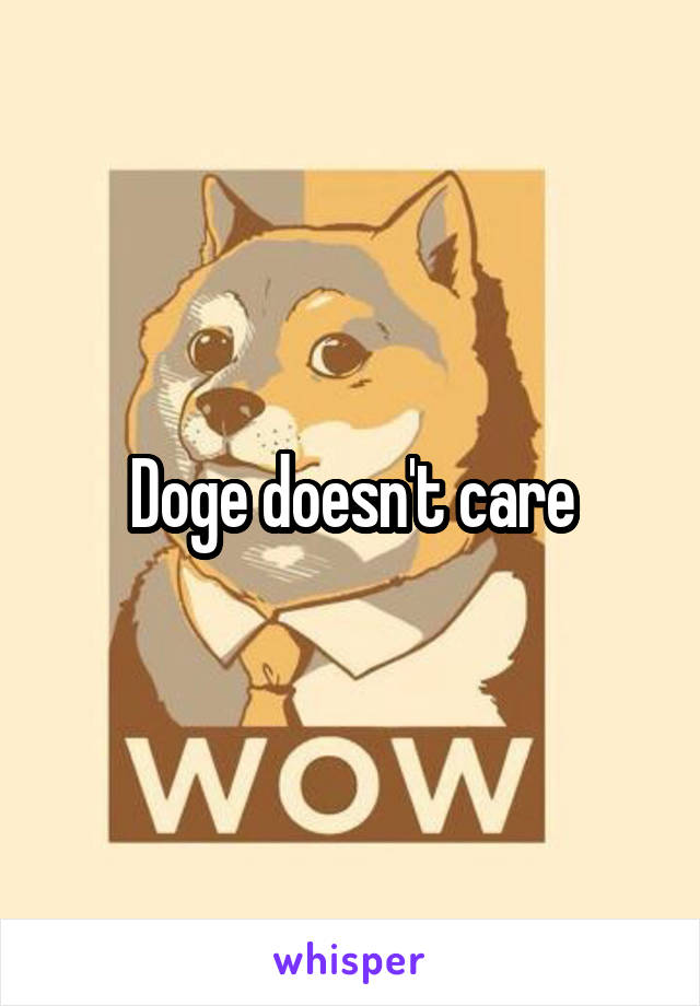 Doge doesn't care