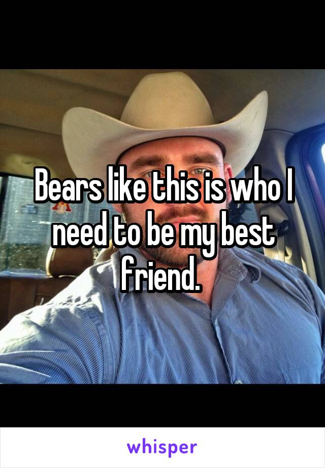 Bears like this is who I need to be my best friend. 