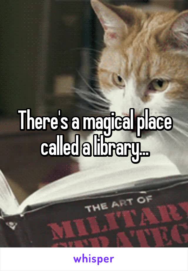 There's a magical place called a library...