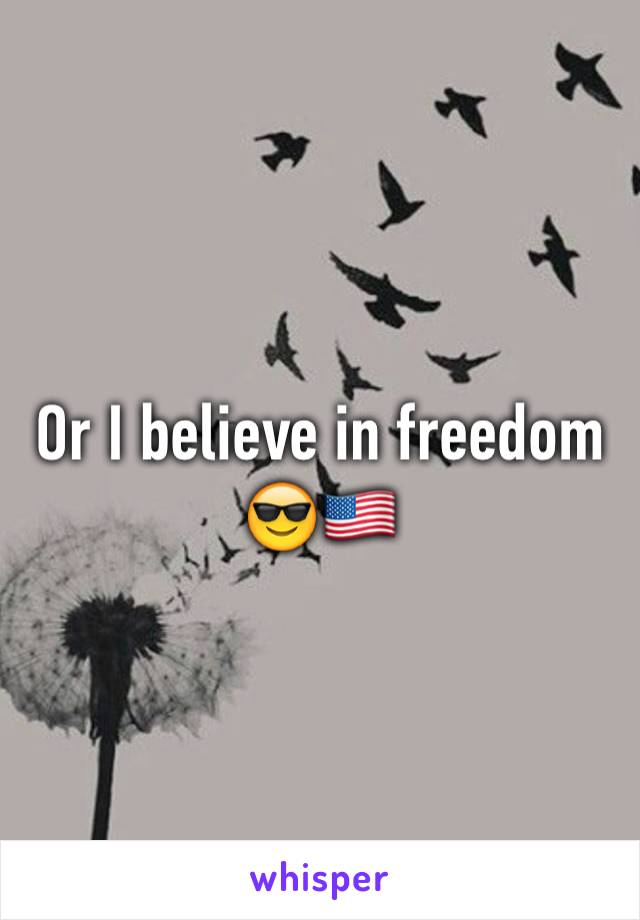 Or I believe in freedom 😎🇺🇸