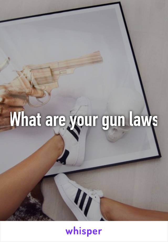 What are your gun laws