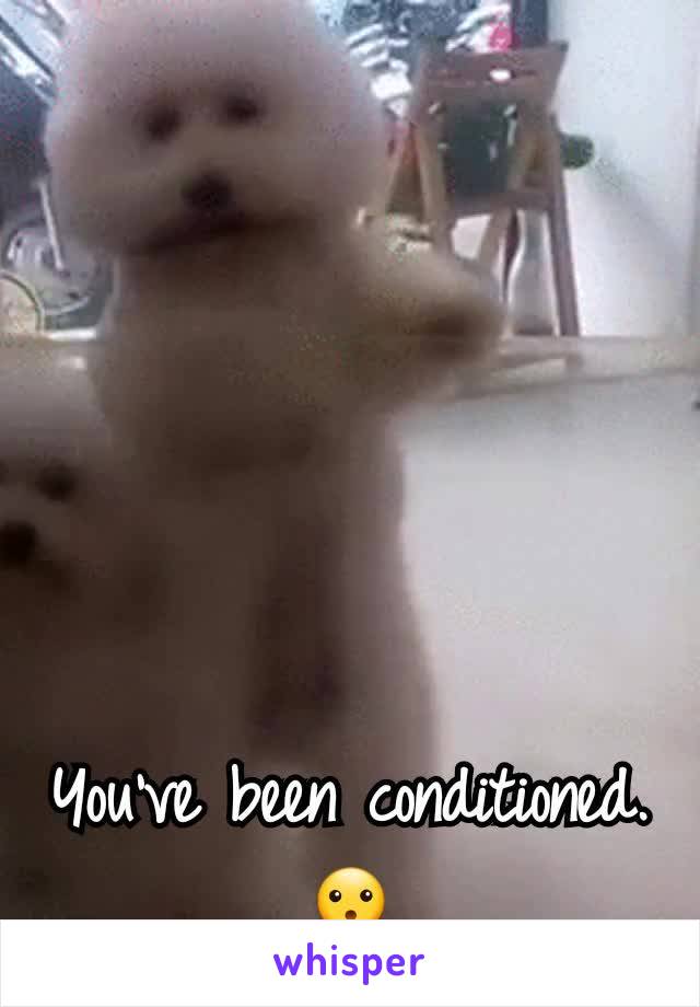 You've been conditioned.😮