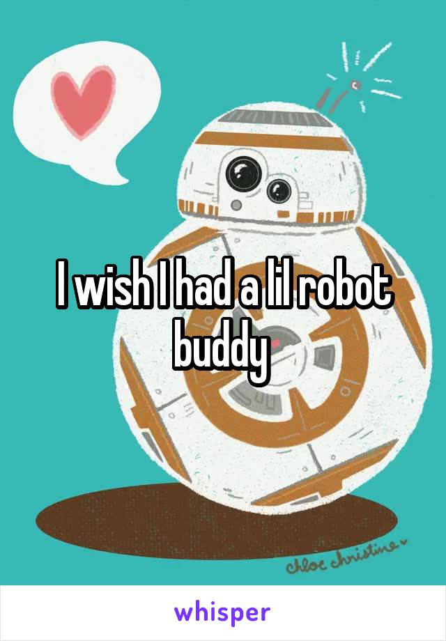 I wish I had a lil robot buddy 