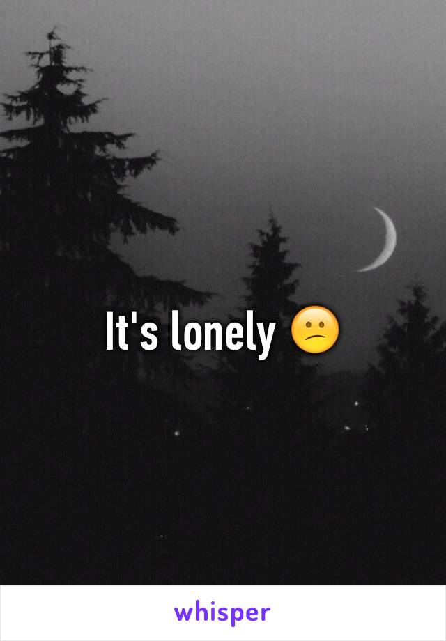 It's lonely 😕