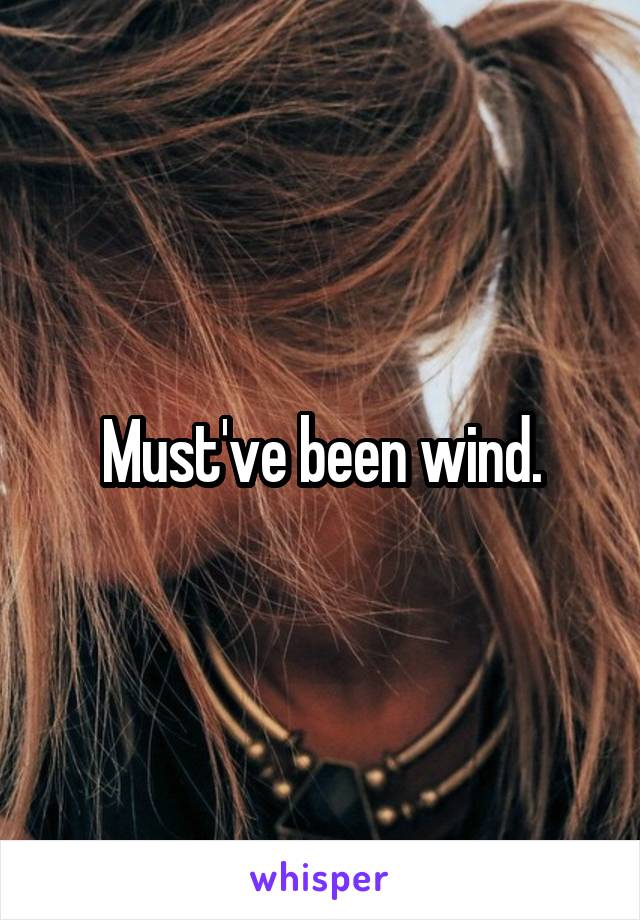 Must've been wind.