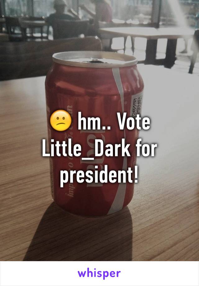 😕 hm.. Vote Little_Dark for president! 