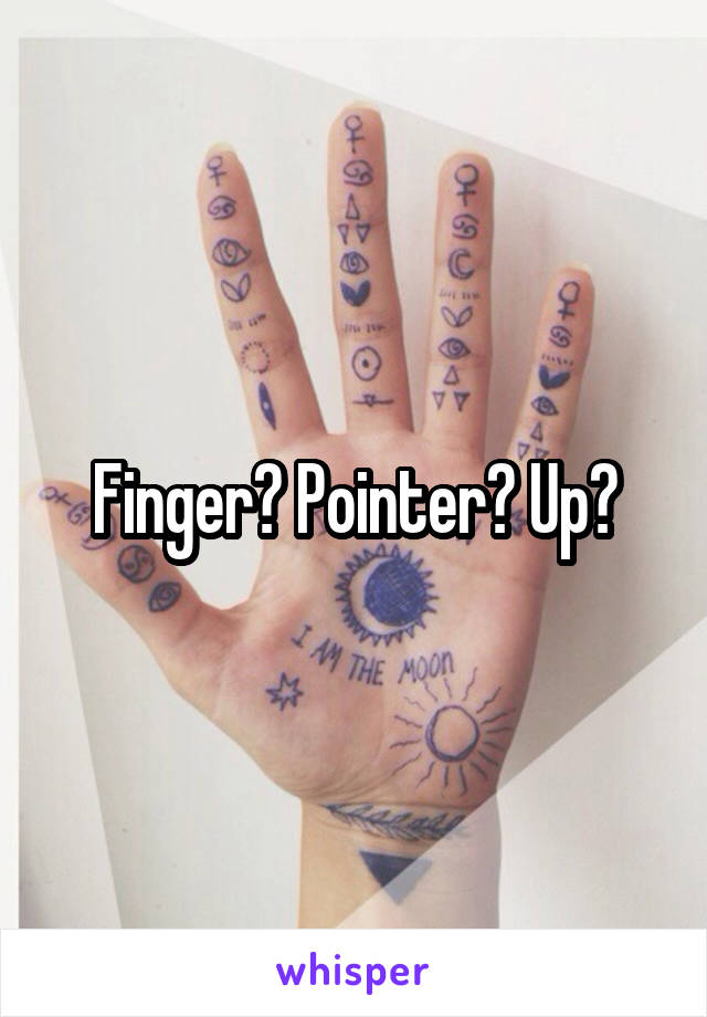 Finger? Pointer? Up?