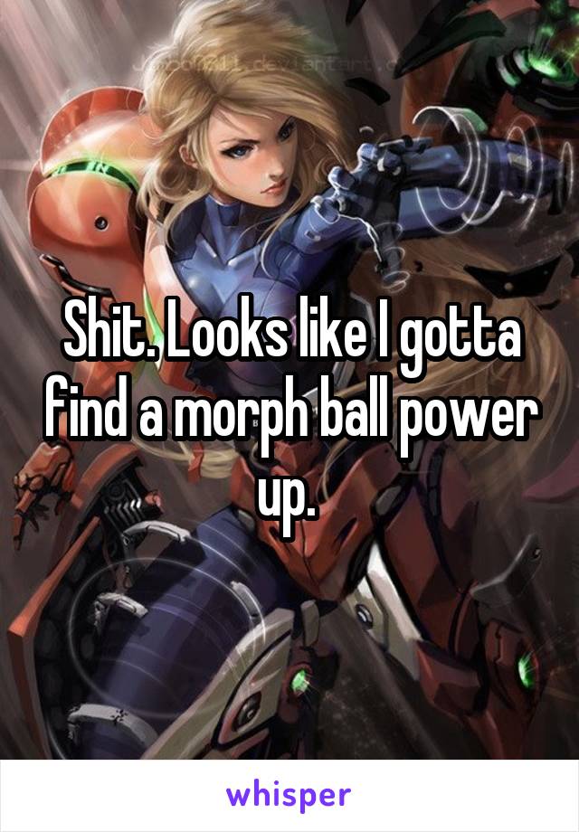 Shit. Looks like I gotta find a morph ball power up. 