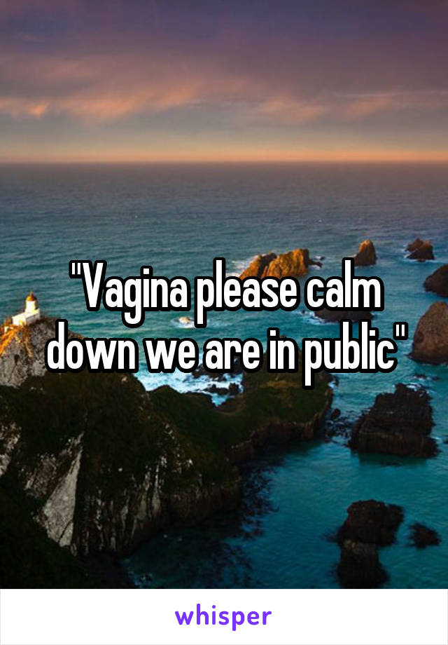 "Vagina please calm down we are in public"