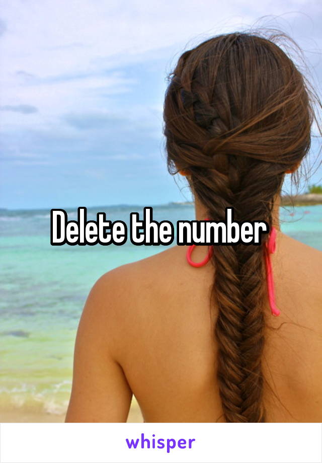 Delete the number 