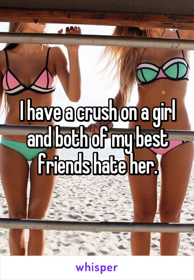 I have a crush on a girl and both of my best friends hate her.