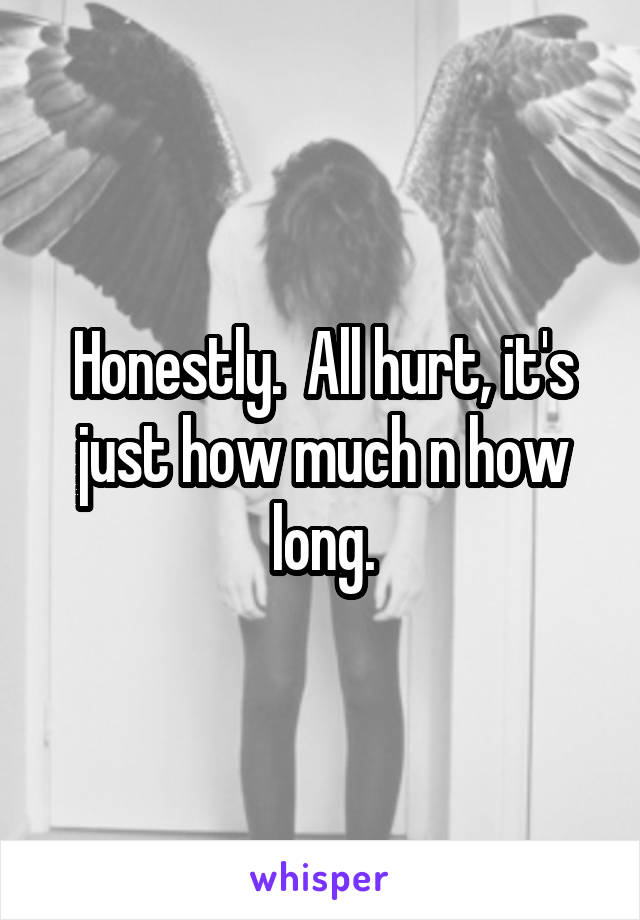 Honestly.  All hurt, it's just how much n how long.