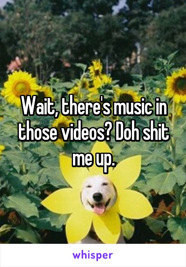 Wait, there's music in those videos? Doh shit me up.