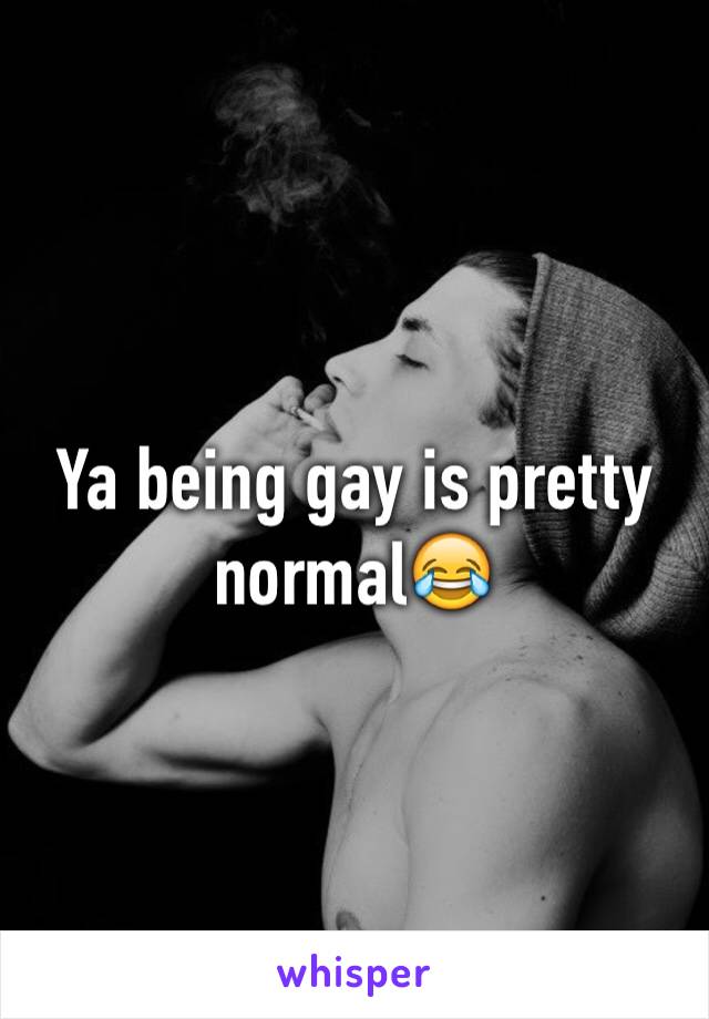 Ya being gay is pretty normal😂