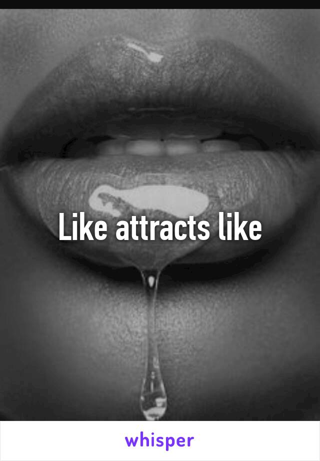 Like attracts like