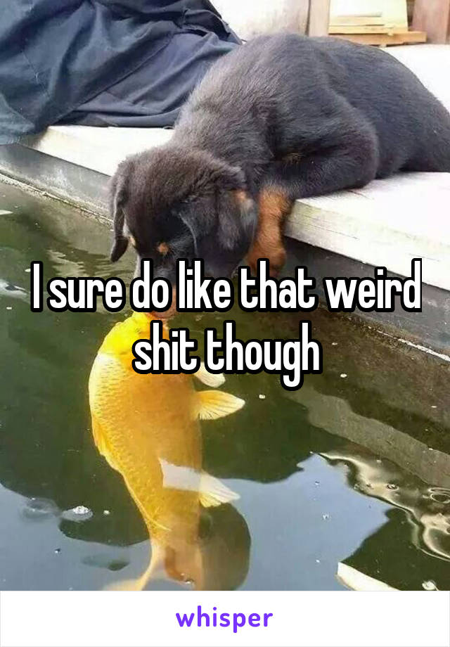 I sure do like that weird shit though