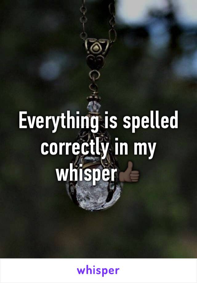 Everything is spelled correctly in my whisper👍🏿