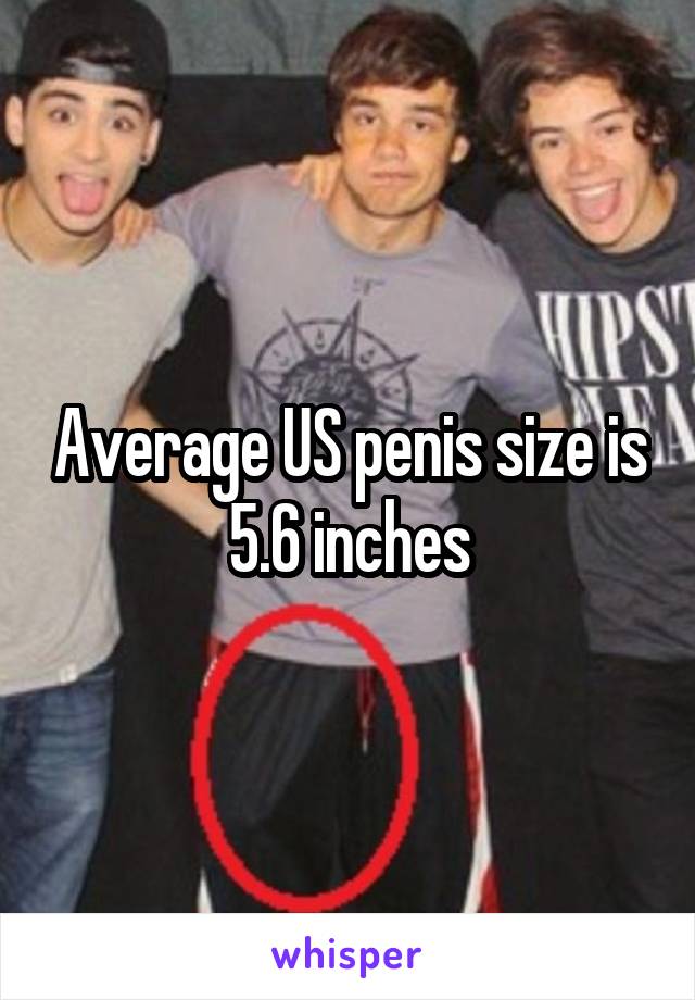 Average US penis size is 5.6 inches