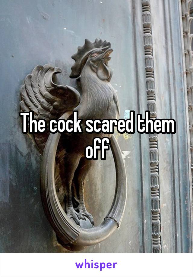 The cock scared them off