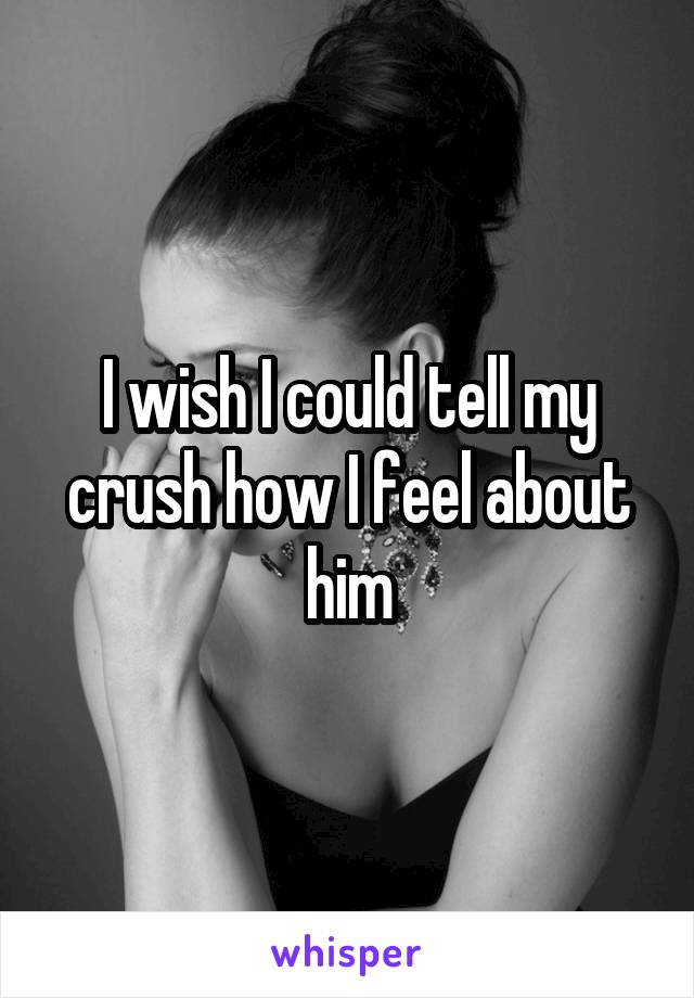 I wish I could tell my crush how I feel about him