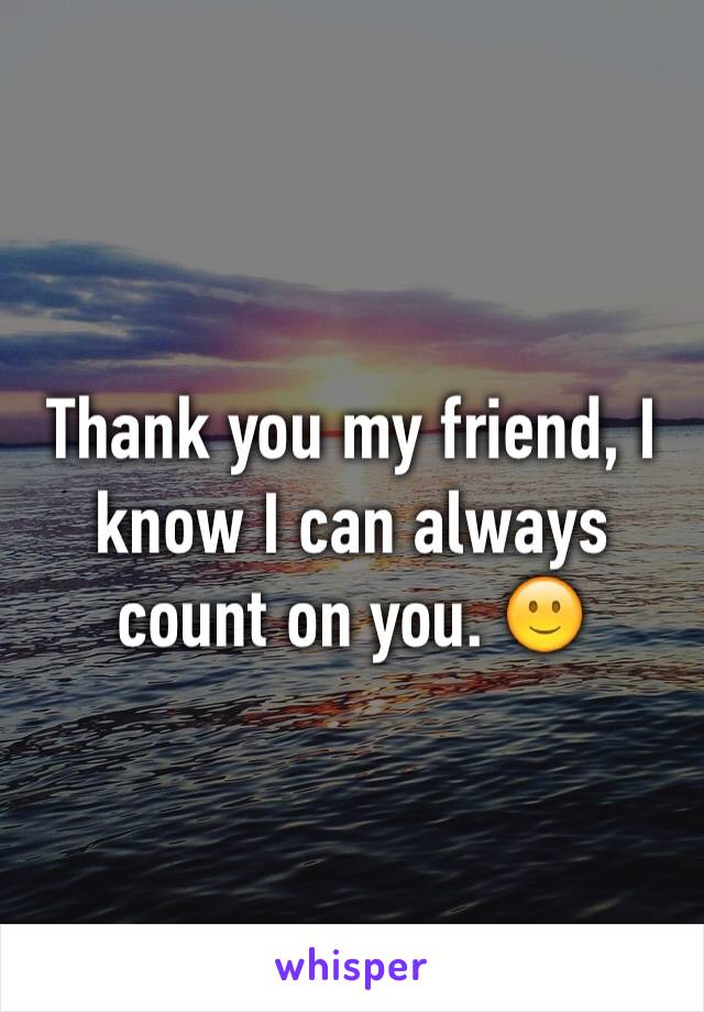 Thank you my friend, I know I can always count on you. 🙂