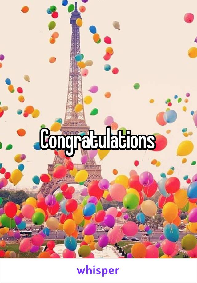 Congratulations 