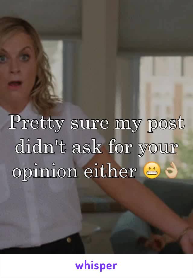 Pretty sure my post didn't ask for your opinion either 😬👌🏼