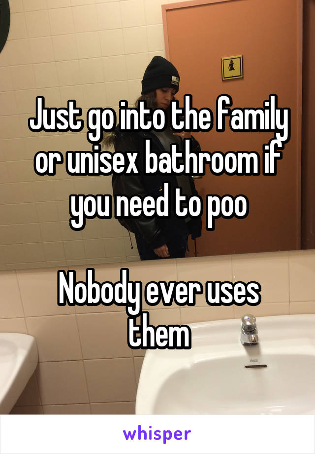 Just go into the family or unisex bathroom if you need to poo

Nobody ever uses them