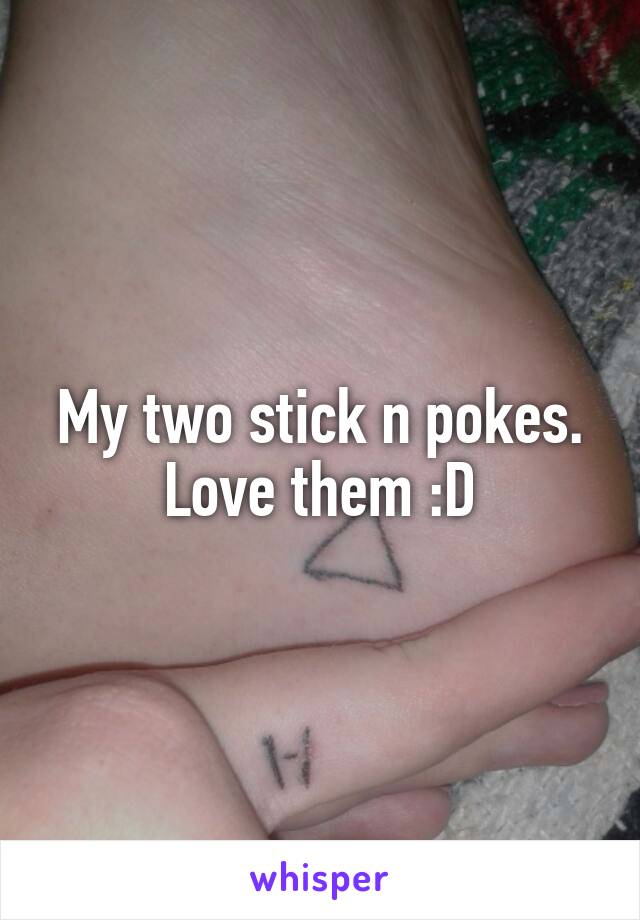 My two stick n pokes. Love them :D