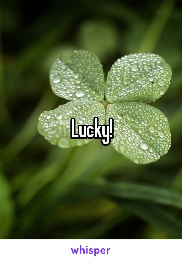 Lucky!