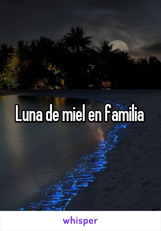 Luna de miel en familia 