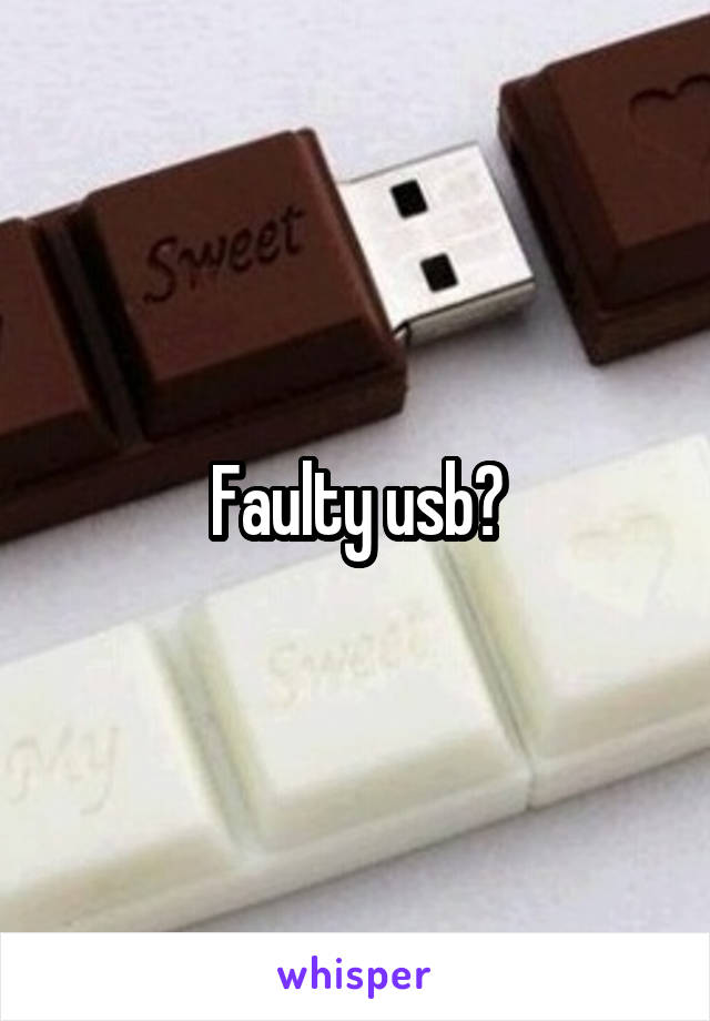 Faulty usb?