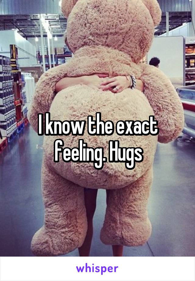 I know the exact feeling. Hugs