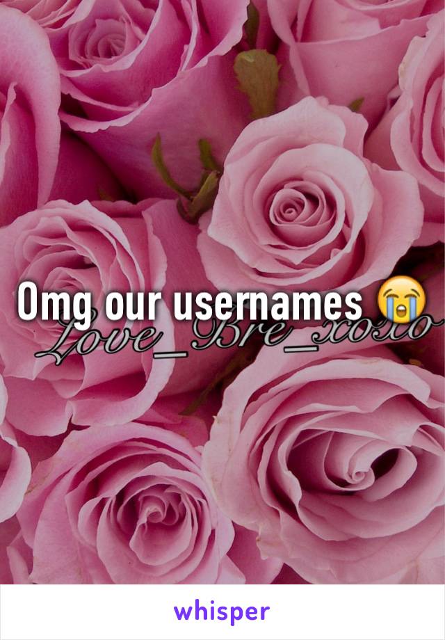 Omg our usernames 😭