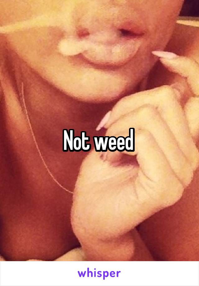 Not weed 