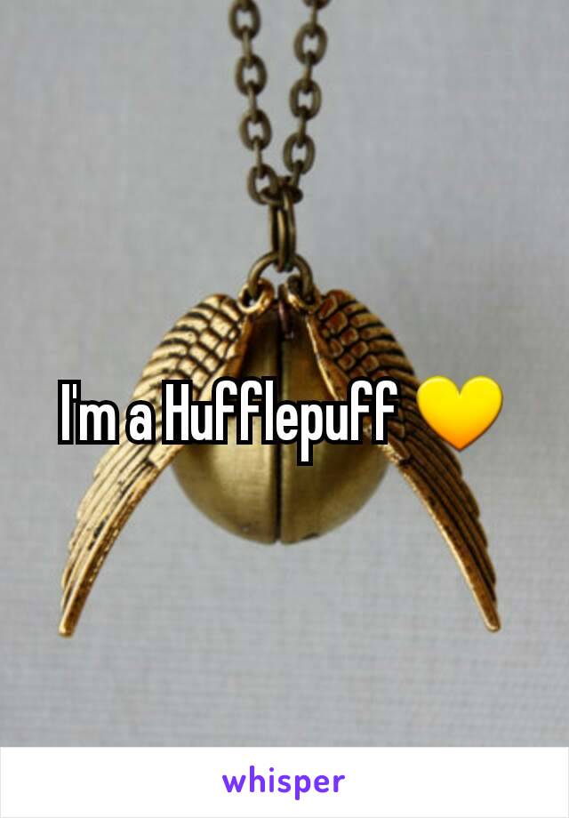 I'm a Hufflepuff 💛
